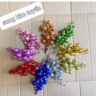 10 cành sung kim tuyến trang trí