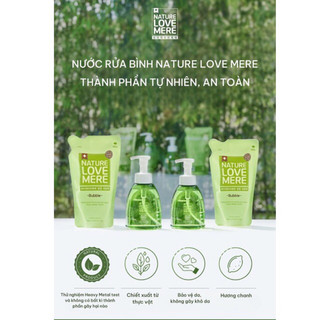 [CHÍNH HÃNG] Nước rửa bình sữa tạo bọt chai/túi NATURE LOVE MERE nội địa Hàn Quốc cho bé