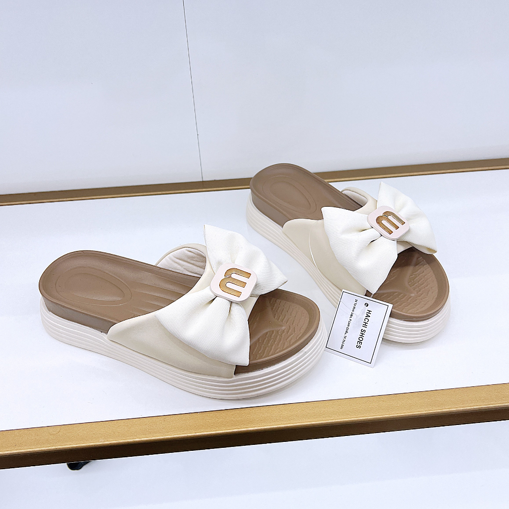 Dép nữ nơ siêu mềm QC F8 - HACHI SHOES