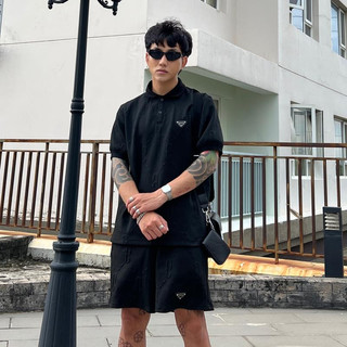 Bộ quần áo The Bad God Áo Polo Triangle và Quần Short Triangle