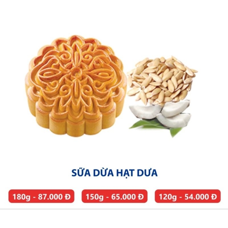 Bánh trung thu Sữa Dừa Hạt Dưa 1 trứng KIDO’s Bakery 150gam (Tặng kèm hộp cao cấp khi mua đơn 2 bánh
