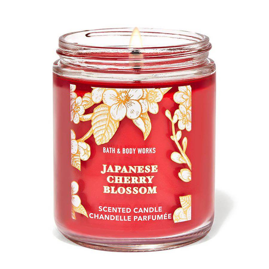 Nến thơm 1 tim thư giãn Bath & Body Works Japanese Cherry Blossom 198g