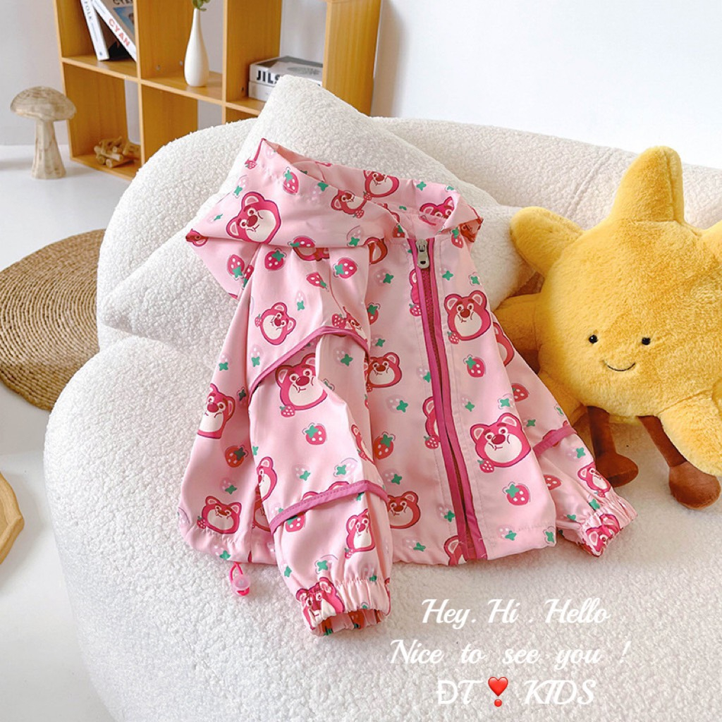 ÁO KHOÁC GIÓ CHO BÉ GÁI SIZE 8-28KG