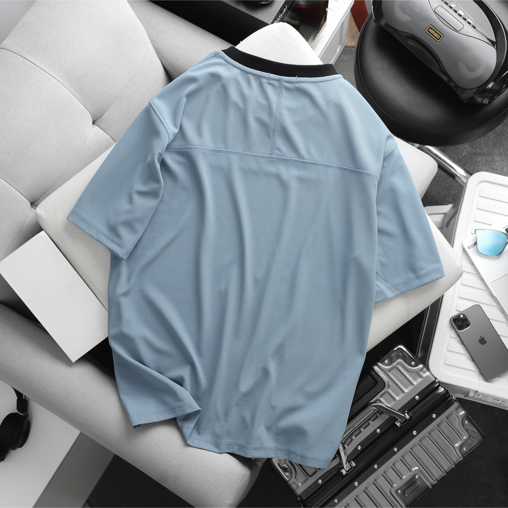 Bigsize - Áo thun big size unisex phối đường may, vải tổ ong mắt chim Big Men <130kg