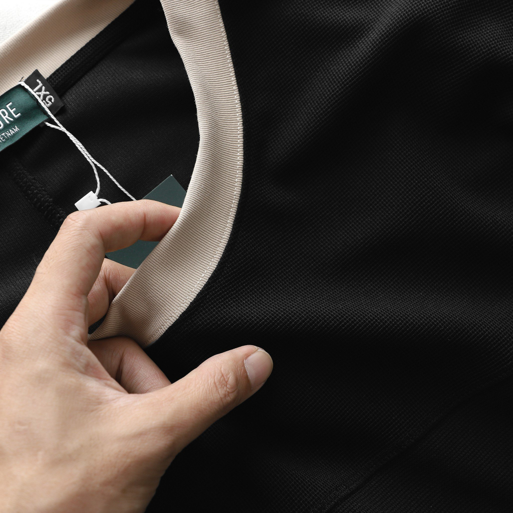 Bigsize - Áo thun big size unisex phối đường may, vải tổ ong mắt chim Big Men <130kg