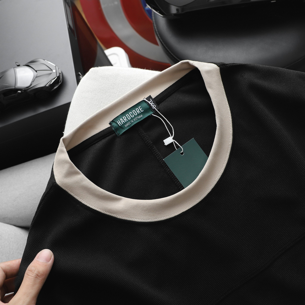 Bigsize - Áo thun big size unisex phối đường may, vải tổ ong mắt chim Big Men <130kg