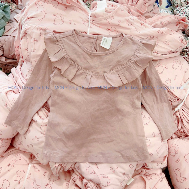 Áo dài tay HM hàng xuất xinh yêu cho bé