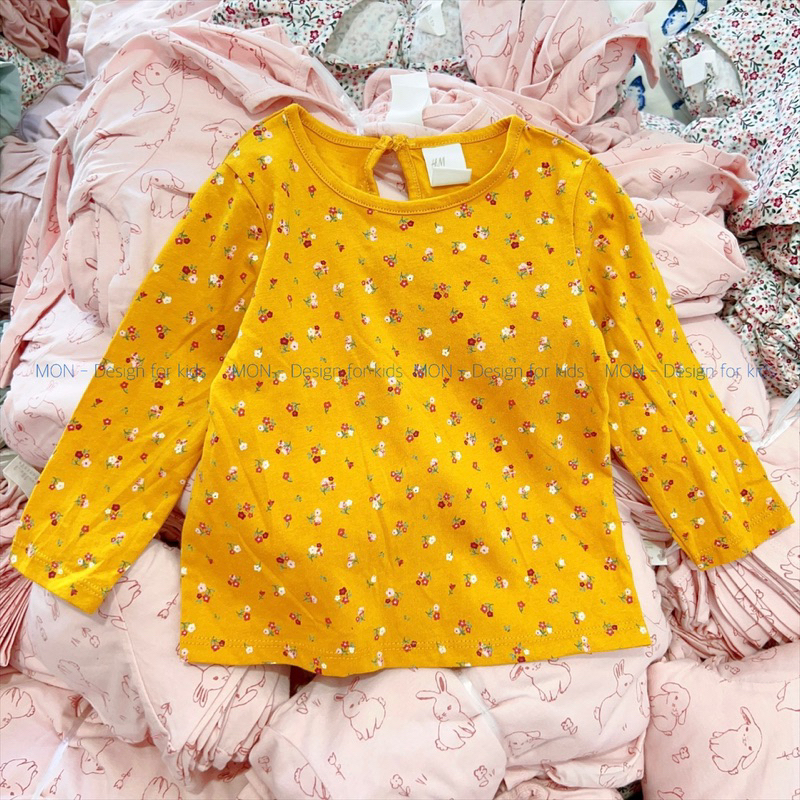 Áo dài tay HM hàng xuất xinh yêu cho bé