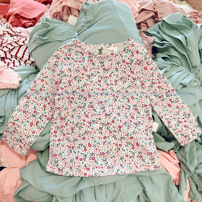 Áo dài tay HM hàng xuất xinh yêu cho bé