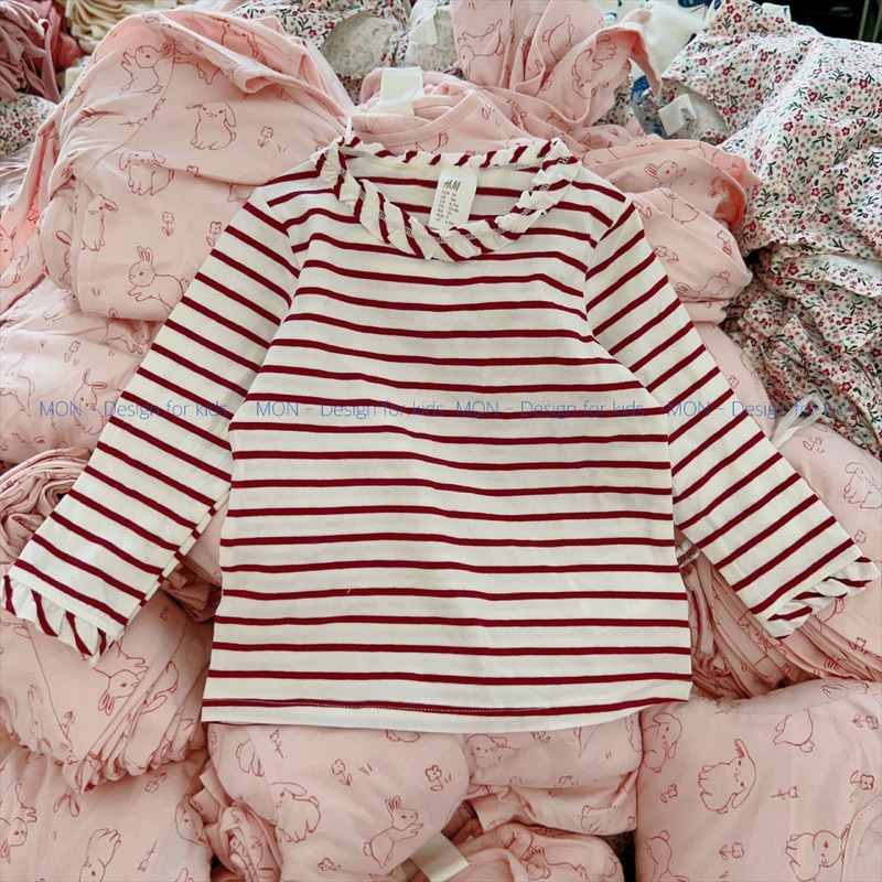 Áo dài tay HM hàng xuất xinh yêu cho bé