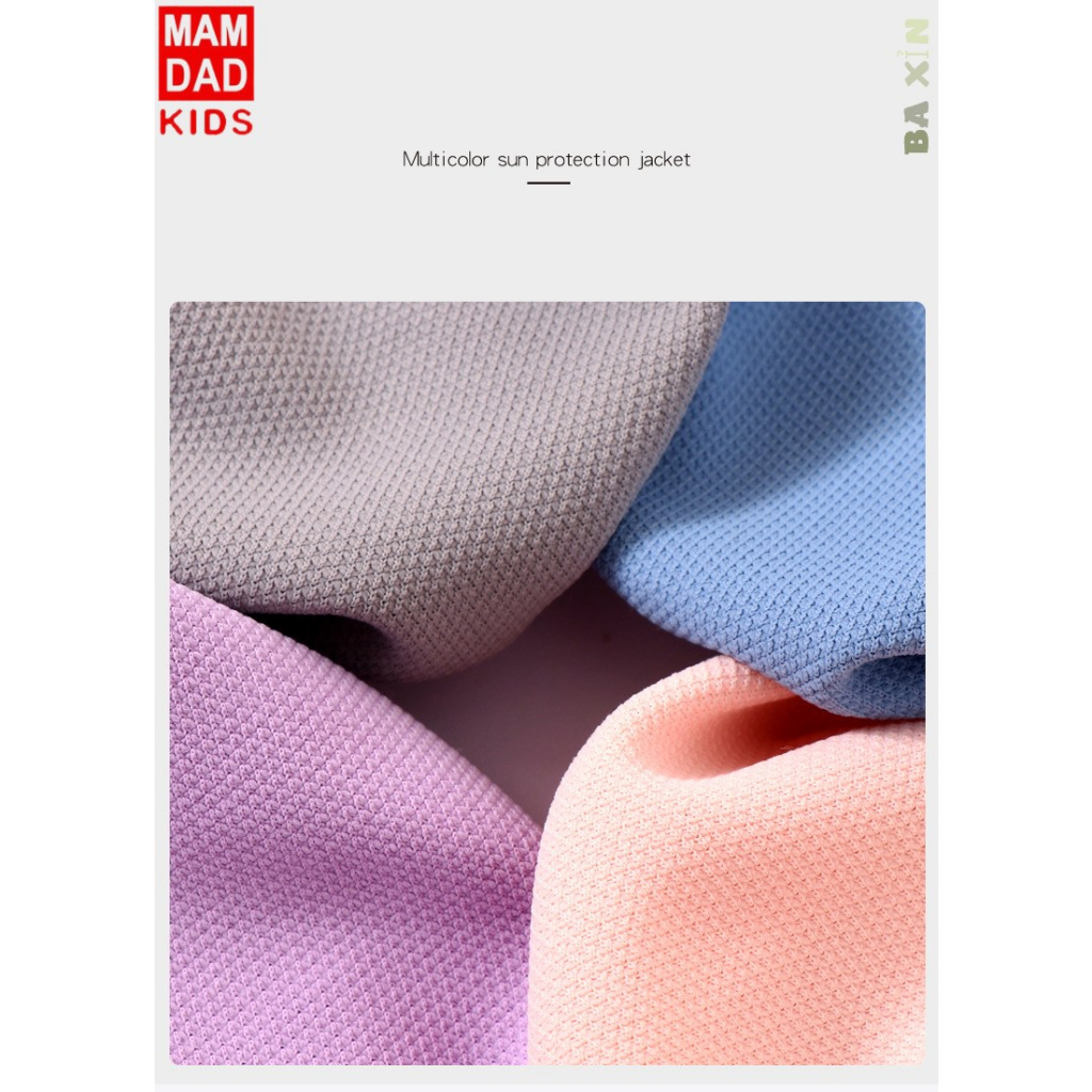 ÁO KHOÁC ĐI NẮNG CHỐNG TIA UV MAMDADKIDS CÓ MŨ KHOÁ KÉO CHO BÉ TRAI BÉ GÁI NGƯỜI LỚN SIZE ĐẠI XUẤT DƯ