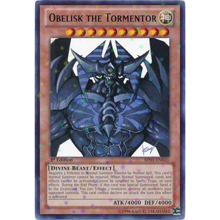 Lá bài thẻ bài Yugioh Vị Thần Obelisk The Tormentor - Starfoil Rare - Tặng bọc bài nhựa bảo quản