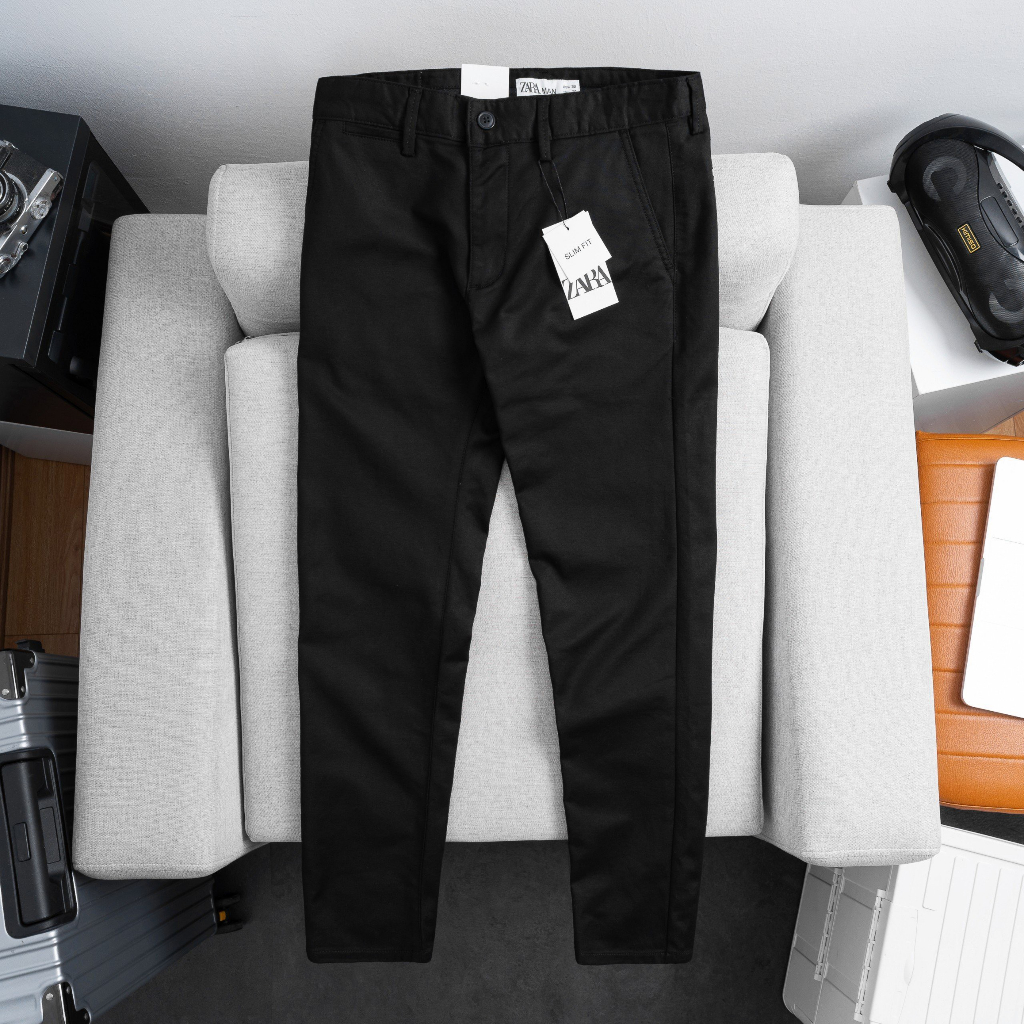 Quần Kaki Zara Dài Nam, Form ống đứng, ống 16-18cm, cạp thắt lưng, KZ61 - Hàng VNXK