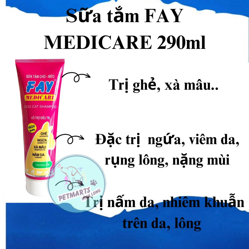 SỮA TẮM FAY 285ML ĐẶC TRỊ VIÊM DA - GHẺ - NẤM ...( FAY MEDICARE 285ML VỚI TINH DẦU MÙ U KHẮC TINH CỦA GHẺ,NẤM , XÀ MÂU )