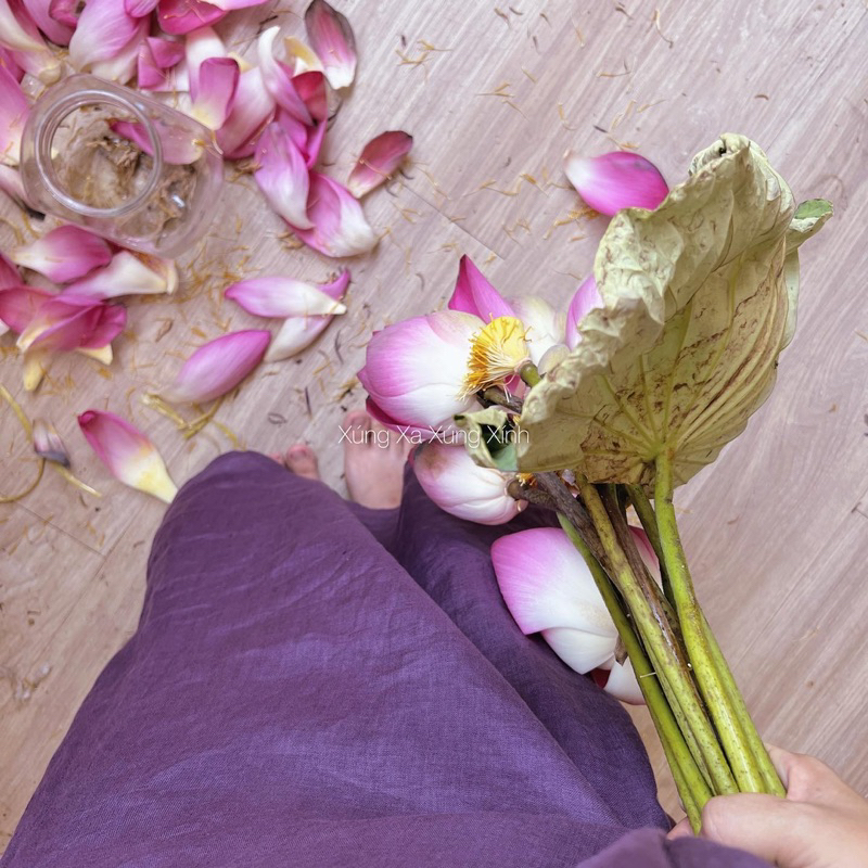 | 0303 studio | đầm yếm dáng A hở lưng - linen thêu tay - dòng Ý Thơ