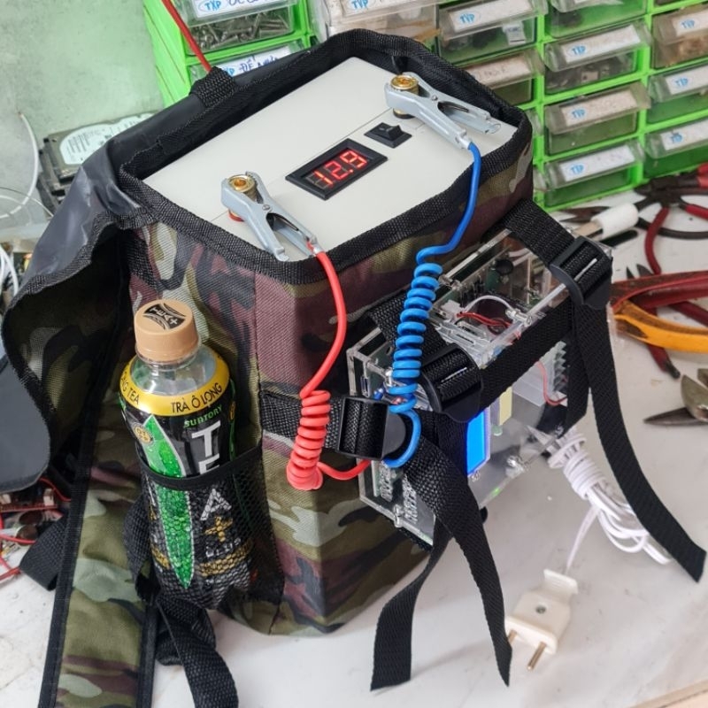 Pin lithium 12V/60Ah Tặng Sạc Và Balo Bảo Hành 1 Năm