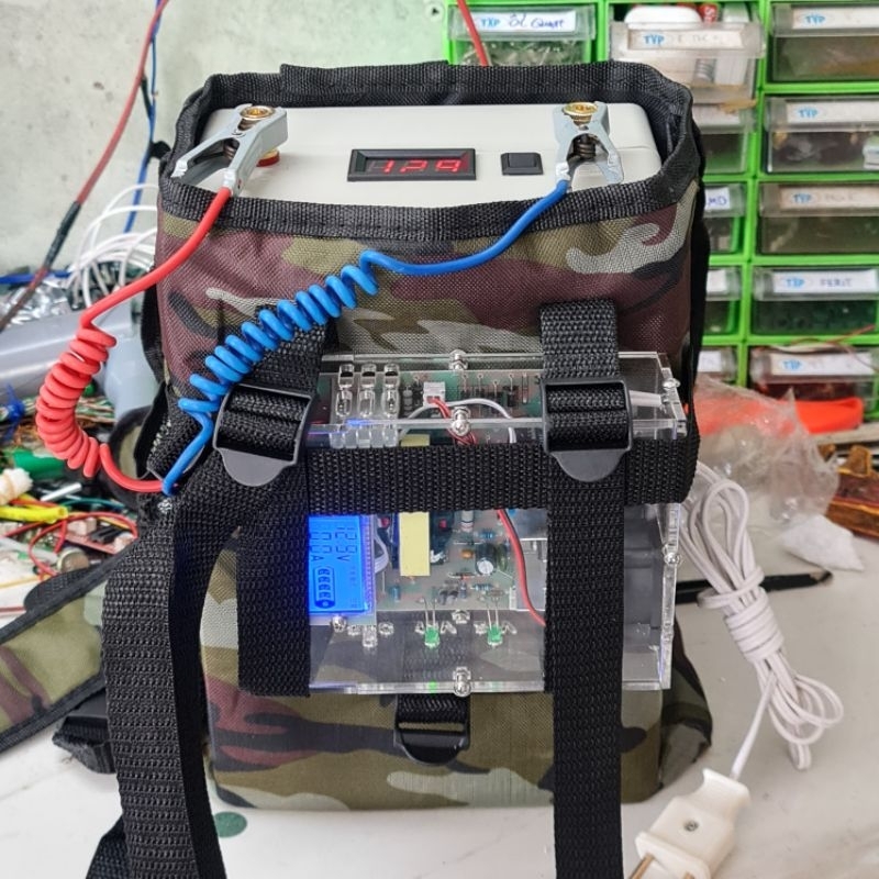 Pin lithium 12V/60Ah Tặng Sạc Và Balo Bảo Hành 1 Năm