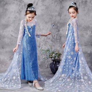 Váy elsa đầm elsa cho bé gái. Váy dạ hội trẻ em hóa trang