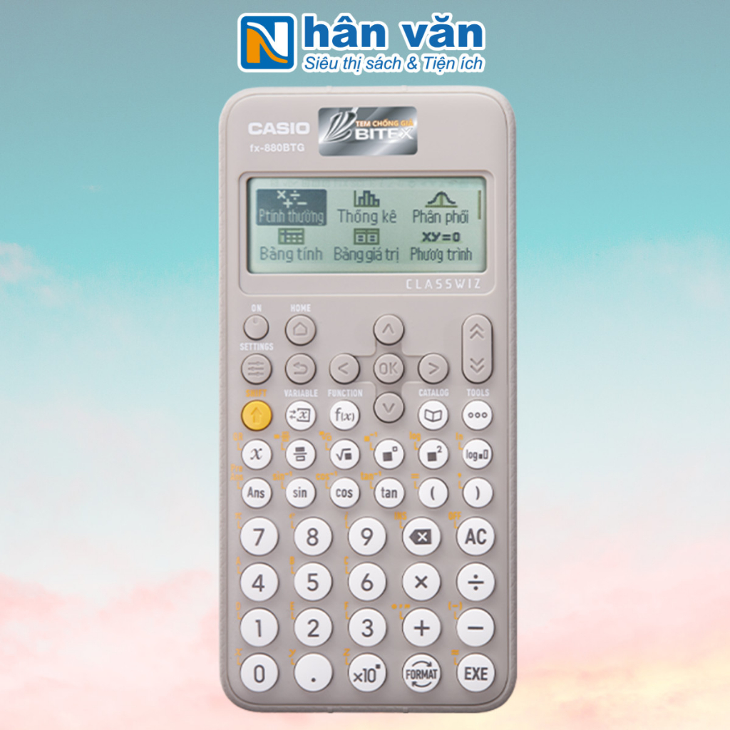 Máy Tính Casio FX880 BTG Chính Hãng - Màu Xám - Bảo Hành 7 Năm