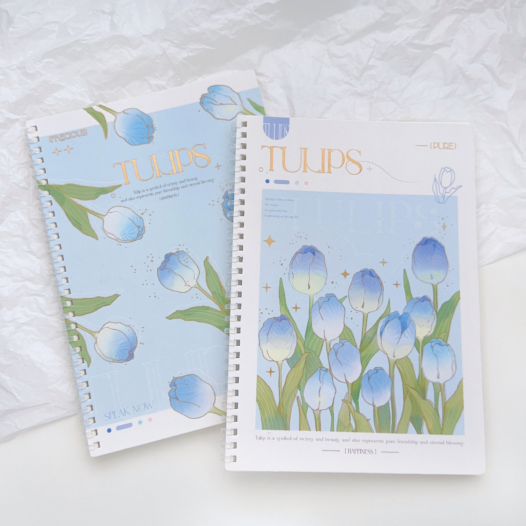 Winzige Sổ tay B5 kẻ ngang sổ klong cute tulip notebook sổ còng b5 sổ tay ghi chép Chất liệu chống lóa, bảo vệ mắt