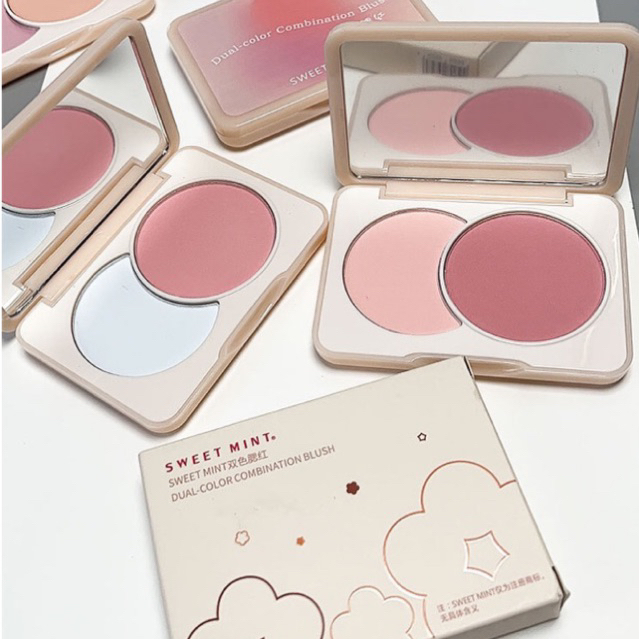 Phấn Má Hồng SWEET MINT 2 Ô, Màu Phấn Mịn Nhẹ Nhàng Trang Điểm Tự Nhiên #12 MÀU MỚI
