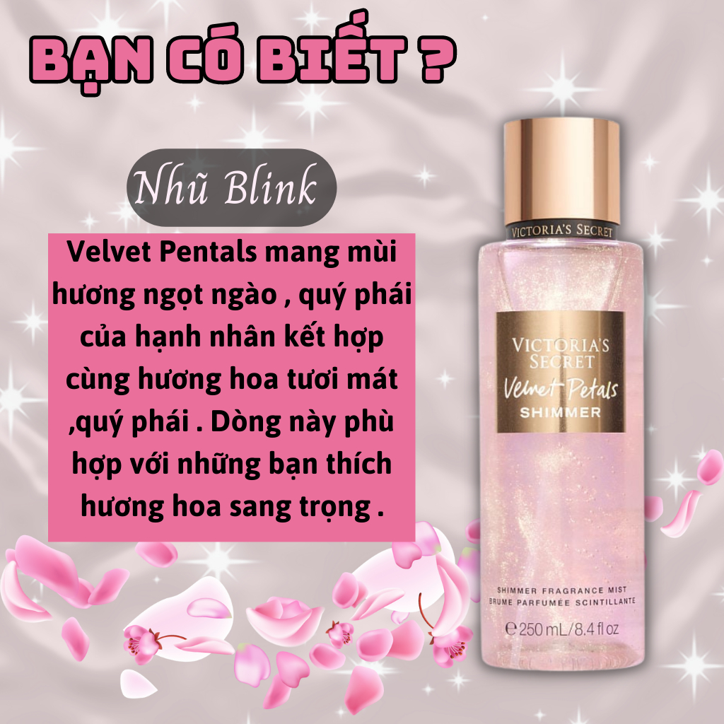 Body Mist Victoria Secret Chính Hãng Shimmer, Xịt Thơm Body Toàn Thân Victoria Secret Hương Nước Hoa