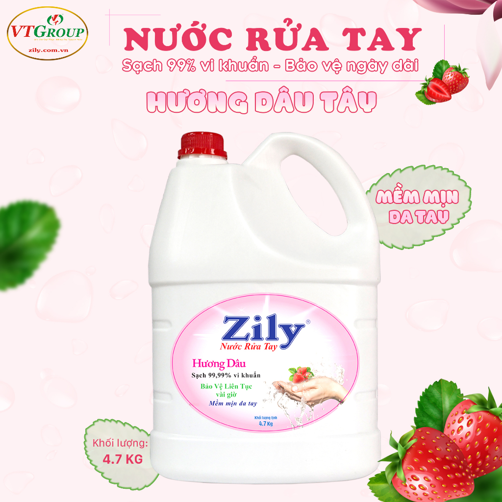Nước Rửa Tay Zily 4.7kg - Tặng 1 Nước Rửa Chén 750gr