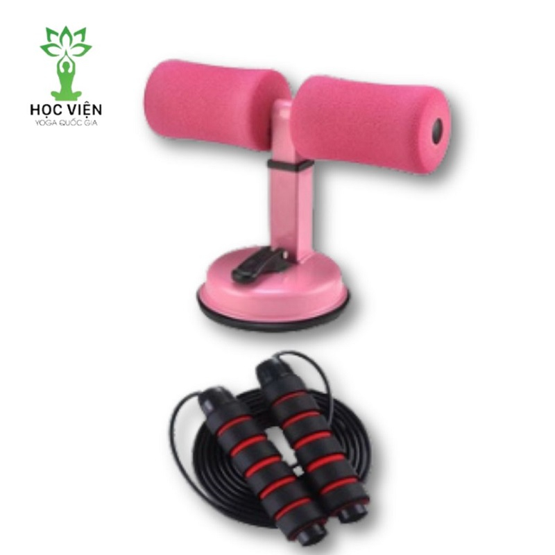 Combo Dây nhảy lõi thép 2,9m+Dụng cụ tập cơ bụng chữ T đa chức năng, Dây nhảy giảm cân,lõ thép, rèn thể lực_HV YOGA QG