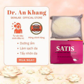Xà phòng Satis ngừa mụn lưng  giảm thâm mụn hiệu quả  hồng bánh 80g- Dr. An Khang