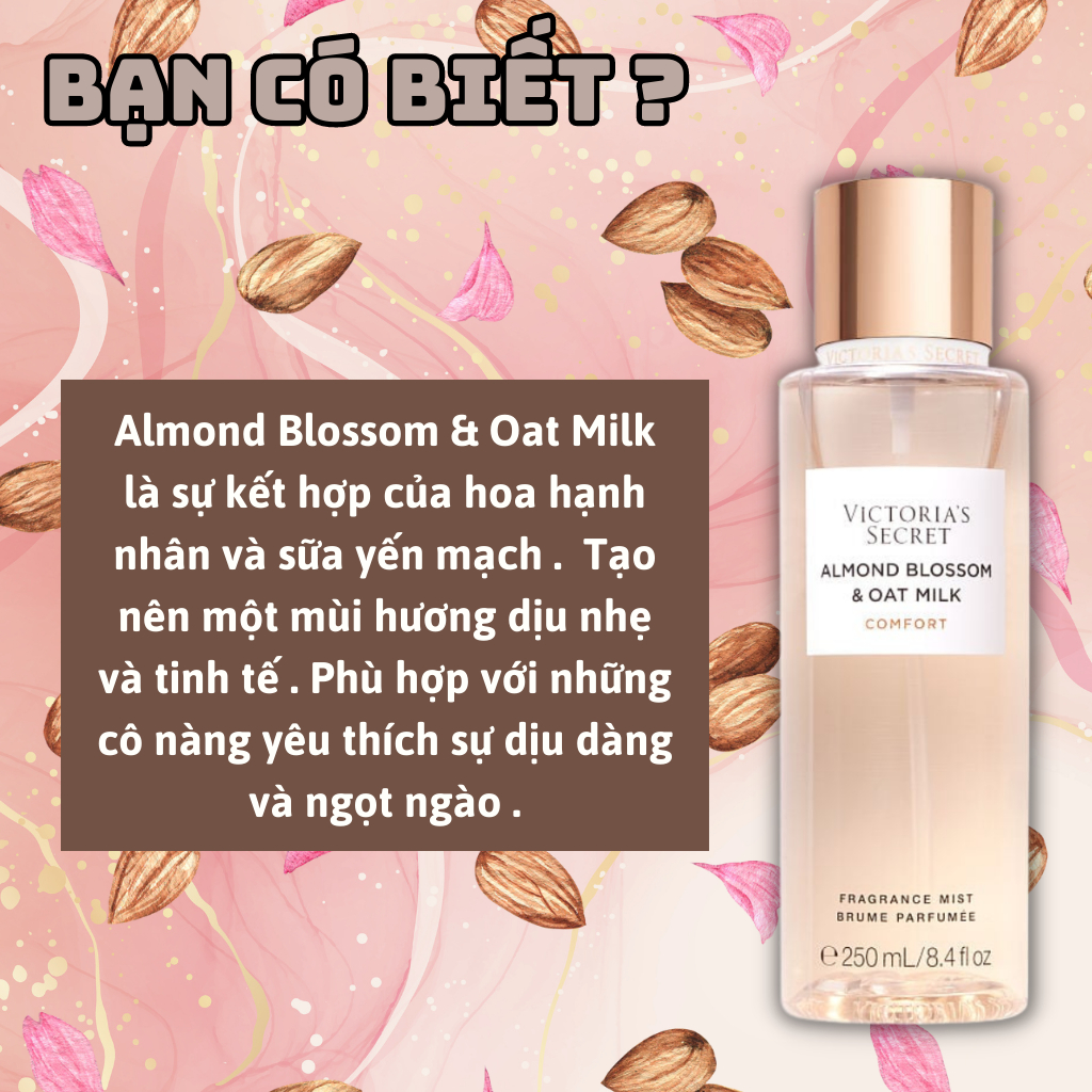 Body Mist Victoria Secret Chính Hãng Natural Beauty, Xịt Thơm Body Toàn Thân Victoria Secret Hương Nước Hoa 250ml