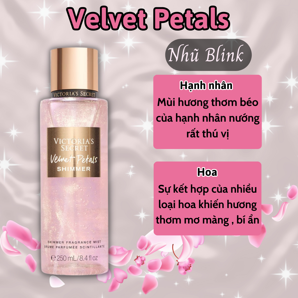 Body Mist Victoria Secret Chính Hãng Shimmer, Xịt Thơm Body Toàn Thân Victoria Secret Hương Nước Hoa