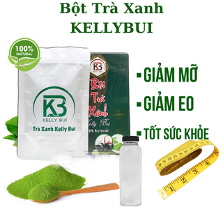   PHIÊN BẢN MỚI  Bột Trà Xanh Giảm Cân Kelly Bùi Không Gây Mệt Mỏi Hoàn Toàn Từ Thiên Nhiên 100gr 