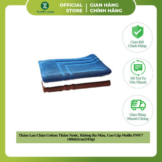 Thảm Lau Chân Cotton Thấm Nước, Không Ra Màu, Cao Cấp Mollis FMV7 (40x62cm/245g)