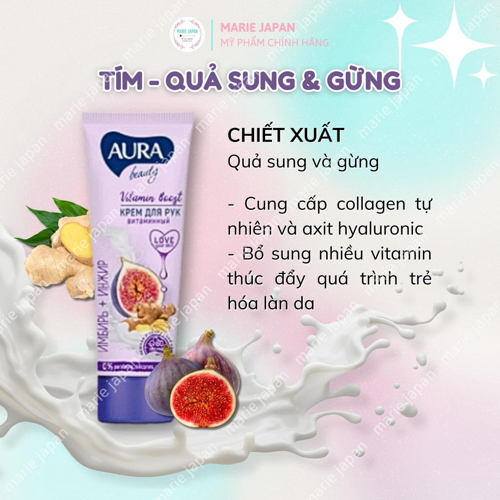 Kem Tay Lụa Aura Làm Mềm Da Tay Chân Giảm Nứt Nẻ Beauty Cream Nga Tuýp 75g