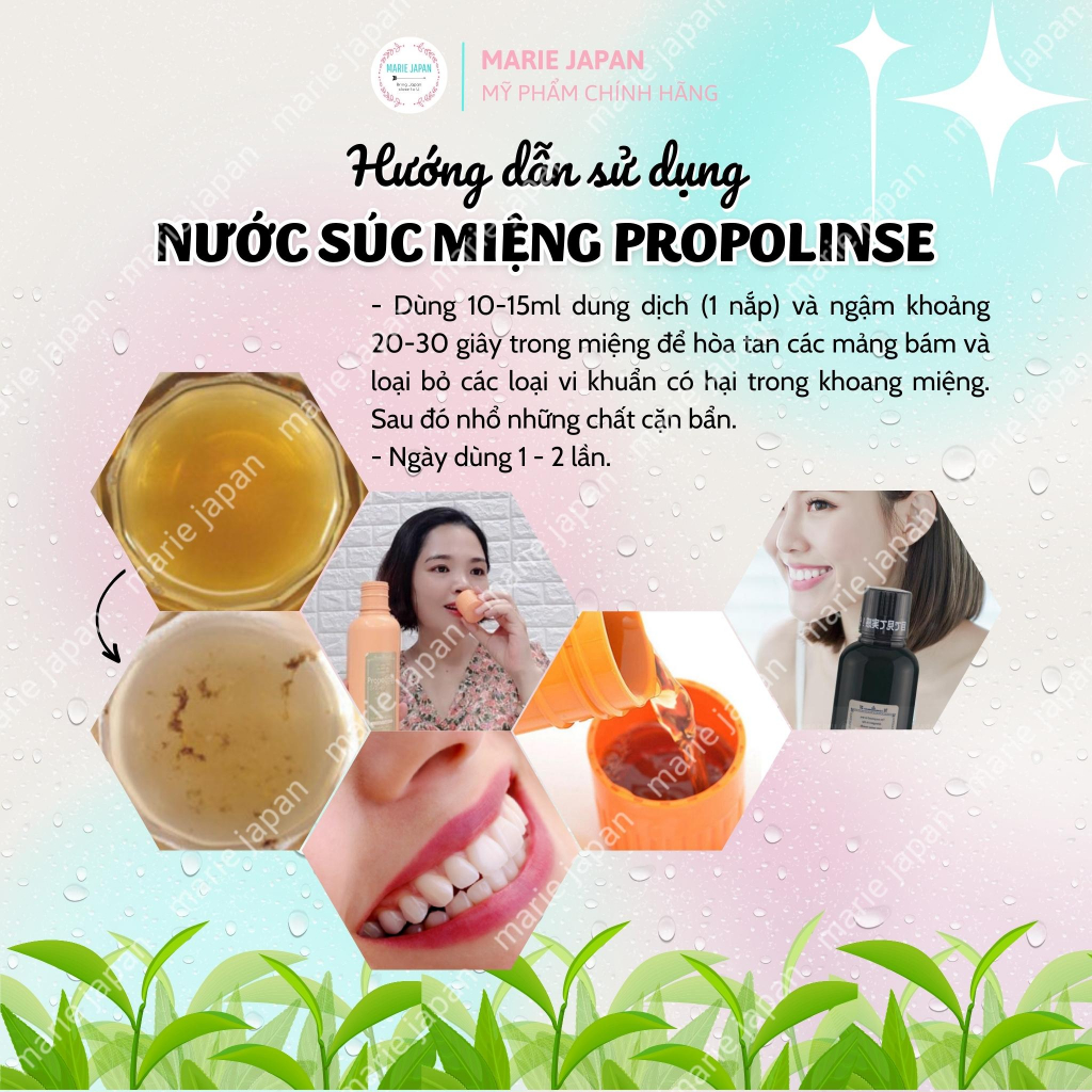 Nước súc miệng trắng răng sạch mảng bám Propolinse 600ml Nhật Bản