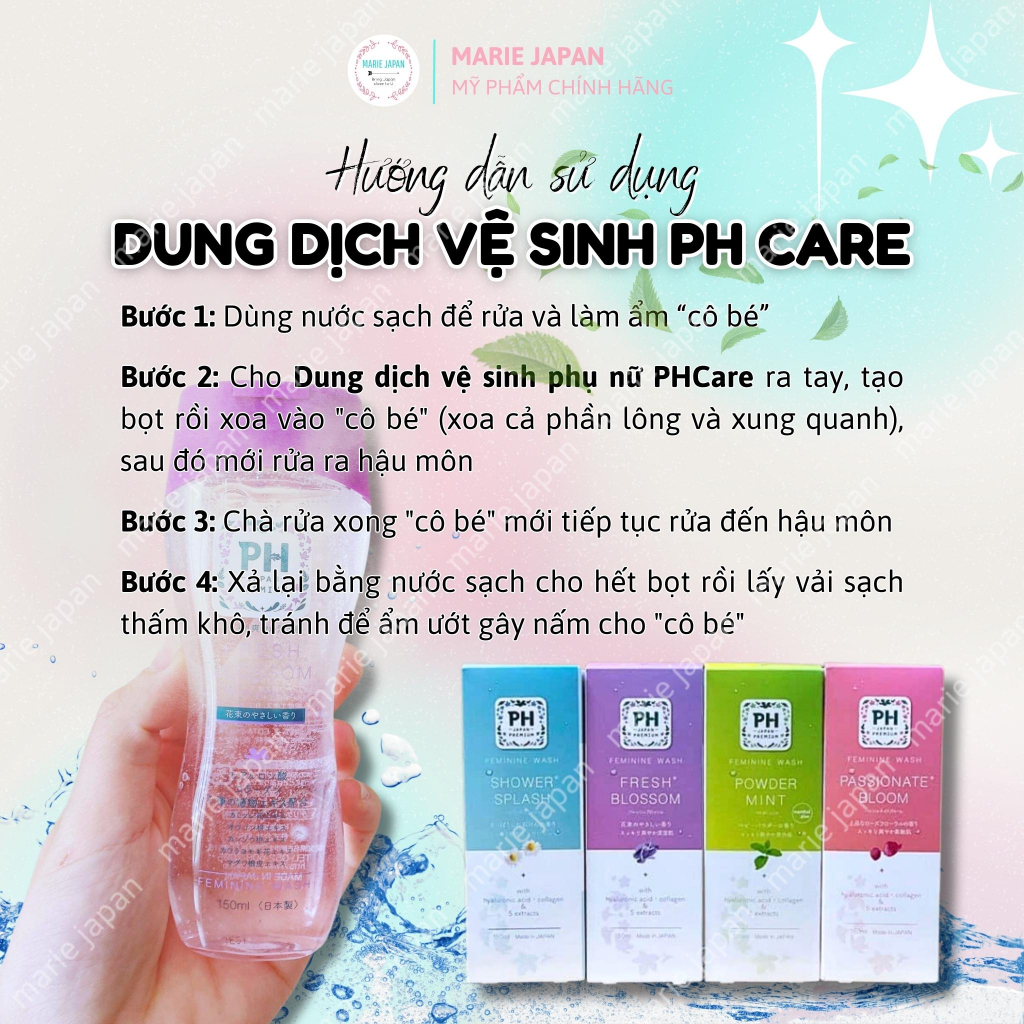 Dung Dịch Vệ Sinh Phụ Nữ PH Care Nhật Bản Mẫu mới nhất - 150ml