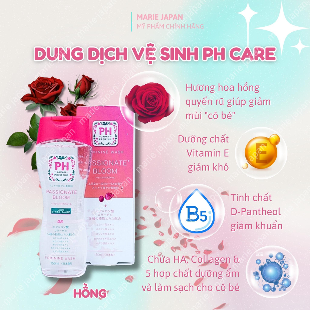 Dung Dịch Vệ Sinh Phụ Nữ PH Care Nhật Bản Mẫu mới nhất - 150ml