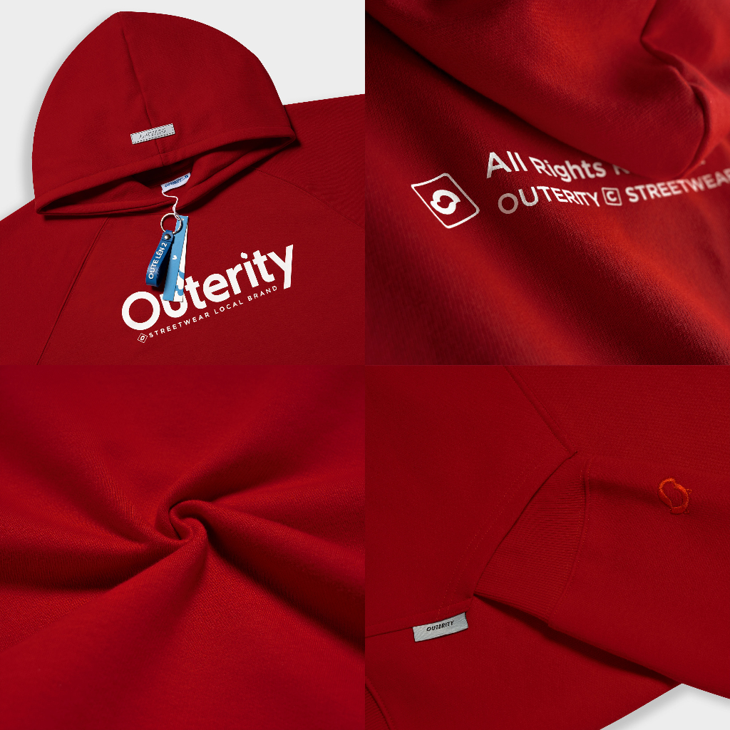 Áo Khoác Hoodie Newfont | Meow x Tết Ấm Project / Màu Đỏ - AHO2002