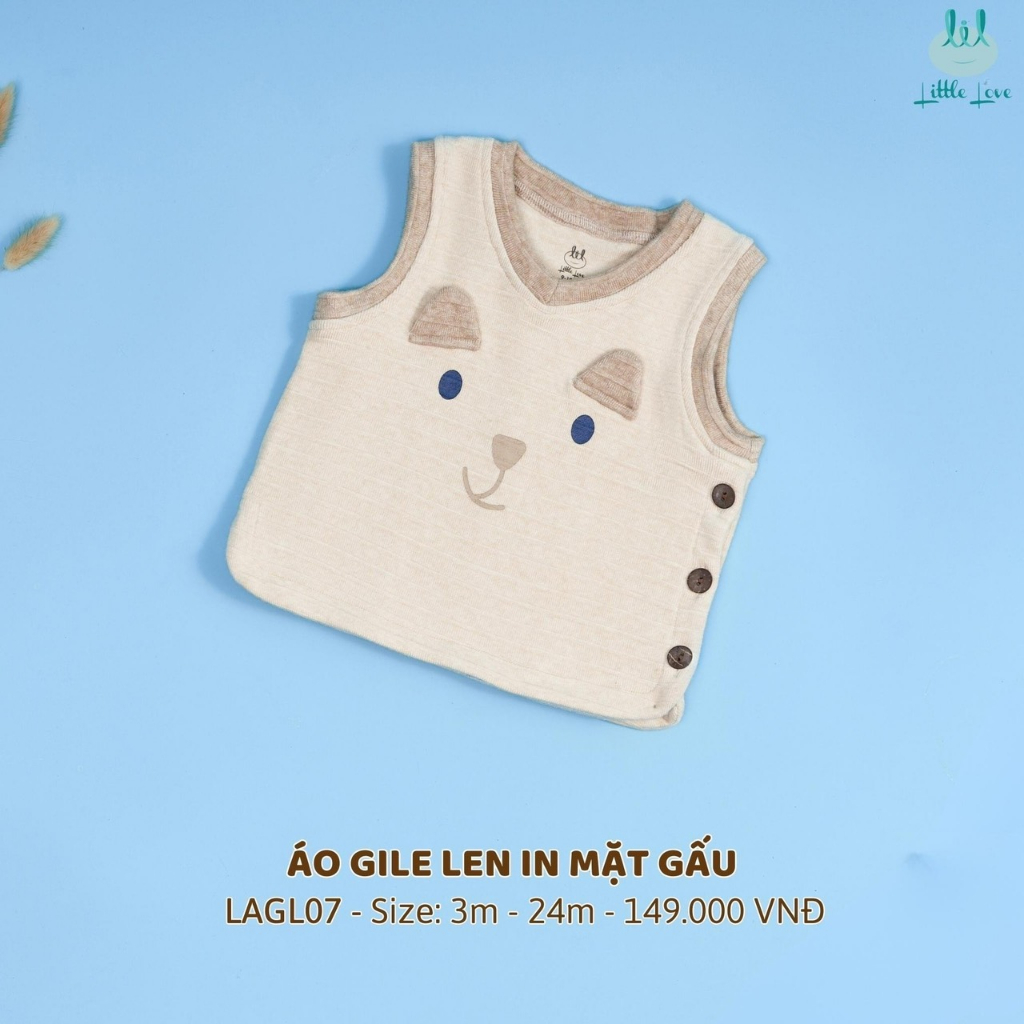 LIL - Áo Gile in mặt gấu LAGL070