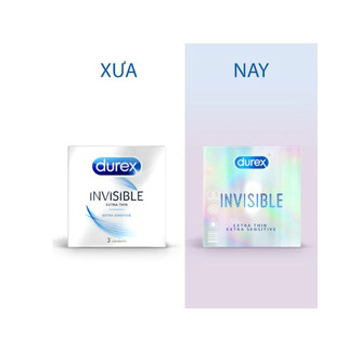 [Hỏa Tốc Q10] Durex Invisible Extra Thin Extra Sensitive siêu mỏng, tăng cảm xúc