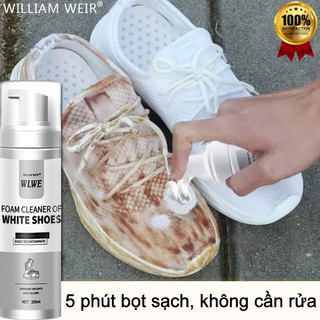 Chất tẩy rửa giày trắng 200ml, Công cụ làm sạch giày thể thao,Sofa PU da làm sạch chăm sóc