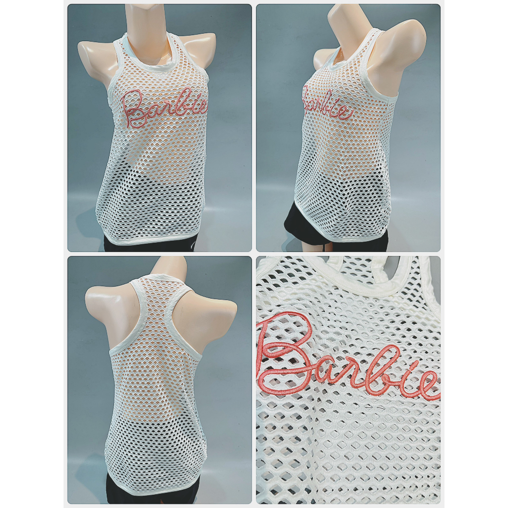 Áo Lưới Tập Gym Nữ Lỗ To Barbi