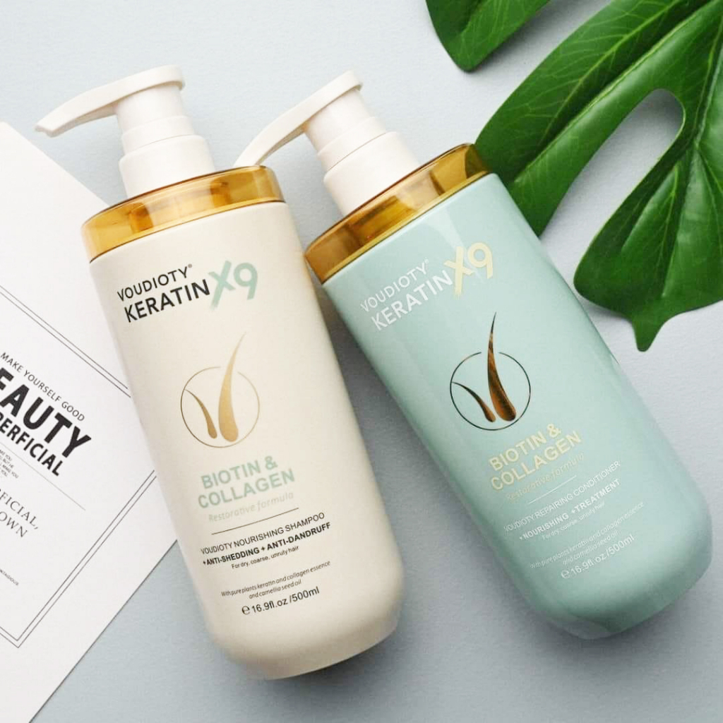 Bộ Gội Xả Organic Biotin Keratin x9 500ml