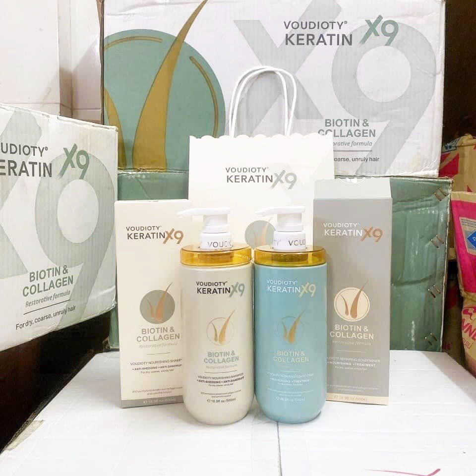 Bộ Gội Xả Organic Biotin Keratin x9 500ml