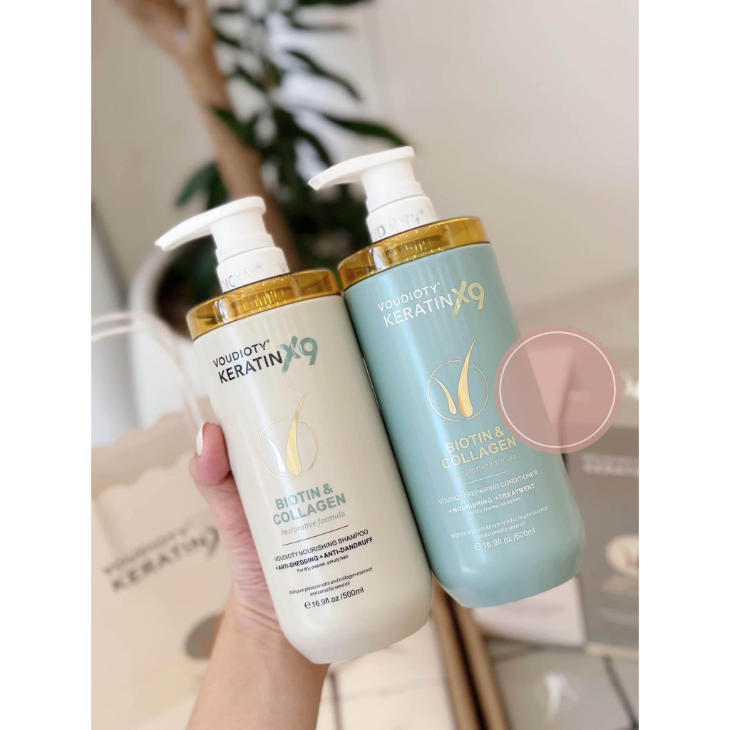 Bộ Gội Xả Organic Biotin Keratin x9 500ml