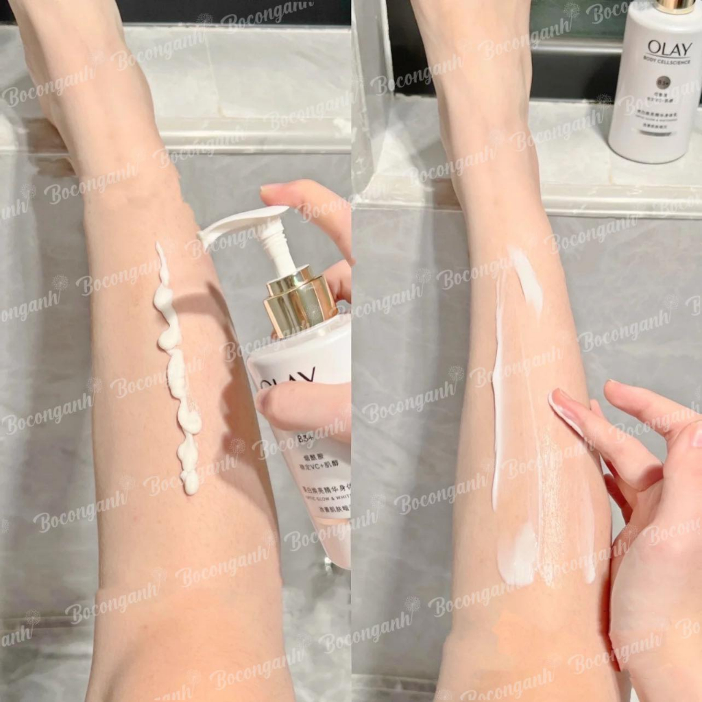 Dưỡng thể làm sáng, làm đều màu da Olay B3 + Vitamin C và Olay B3 +  Vitamin E 250ml