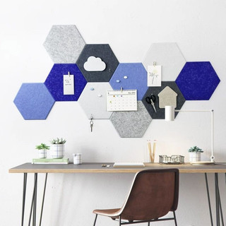 Bảng Ghim Nỉ Tấm Nỉ Hình Lục Giác Bảng Ghim Ghi Chú Tiêu Âm Cách Âm Chống Cháy Trang Trí Decord Sáng Tạo Sang Trọng