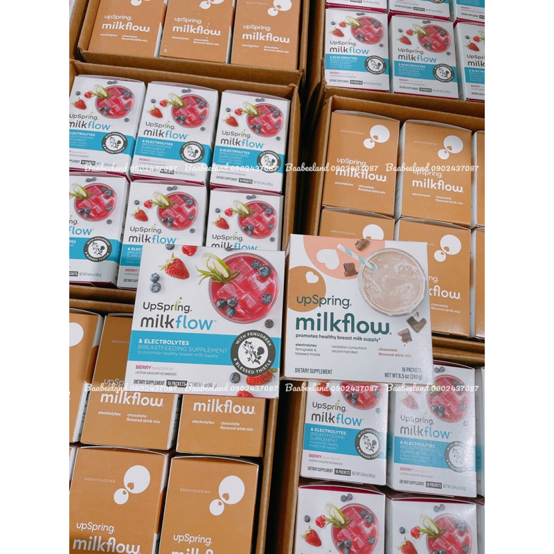 Trà lợi sữa UpSpring Milkflow Vị Berry và Chocolate - BAABEELAND