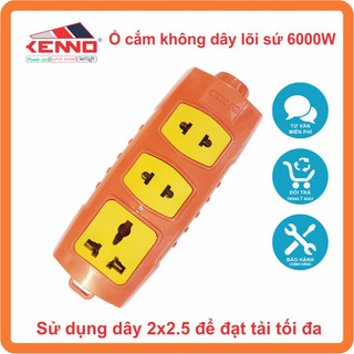 Ổ cắm không dây Kenno màu cam chịu tải P6000W