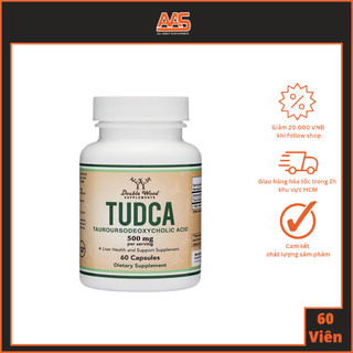 AMINO ACID - DOUBLE WOOD SUPPLEMENTS - TUDCA 500MG - 60 CAPSULES - Hỗ trợ giải độc bảo vệ gan - Từ Mỹ